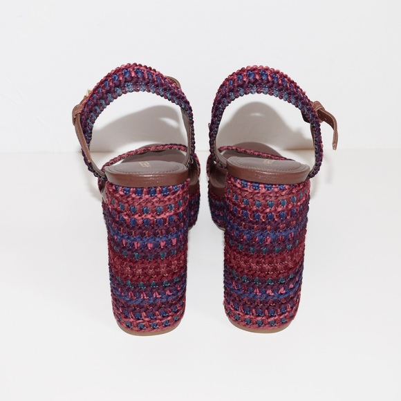 NWOT Arezzo Mya Crochet Block High Heel Sandals - Picture 9 of 11